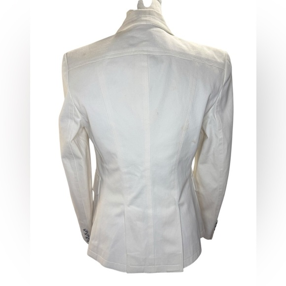 Burberry Off White Tie Close Blazer - Picture 3 of 15